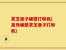 灵芝孢子破壁打粉机(高效破壁灵芝孢子打粉机)