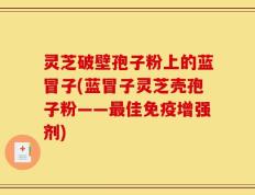 灵芝破壁孢子粉上的蓝冒子(蓝冒子灵芝壳孢子粉——最佳免疫增强剂)