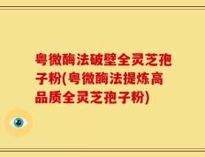 粤微酶法破壁全灵芝孢子粉(粤微酶法提炼高品质全灵芝孢子粉)