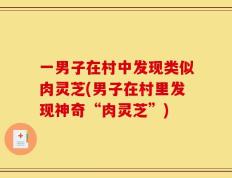 一男子在村中发现类似肉灵芝(男子在村里发现神奇“肉灵芝”)