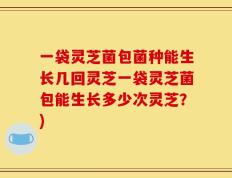 一袋灵芝菌包菌种能生长几回灵芝一袋灵芝菌包能生长多少次灵芝？)