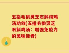 五指毛桃灵芝石斛炖鸡汤功效(五指毛桃灵芝石斛鸡汤：增强免疫力的美味佳肴)