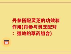 丹参搭配灵芝的功效和作用(丹参与灵芝配对：强效的草药组合)