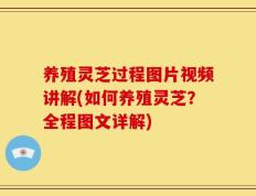 养殖灵芝过程图片视频讲解(如何养殖灵芝？全程图文详解)