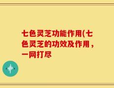 七色灵芝功能作用(七色灵芝的功效及作用，一网打尽
