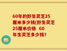 60年的野生灵芝25厘米多少钱(野生灵芝25厘米价格  60年生灵芝多少钱？