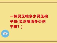 一株灵芝喷多少灵芝孢子粉(灵芝喷洒多少孢子粉？)