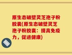 原生态破壁灵芝孢子粉胶囊(原生态破壁灵芝孢子粉胶囊：提高免疫力，促进健康)