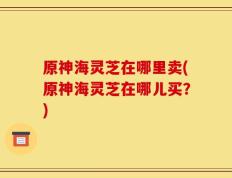 原神海灵芝在哪里卖(原神海灵芝在哪儿买？)