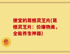 便宜的葛根灵芝片(葛根灵芝片：价廉物美，全能养生神器)