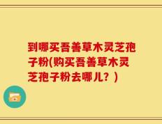 到哪买吾善草木灵芝孢子粉(购买吾善草木灵芝孢子粉去哪儿？)