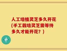 人工培植灵芝多久开花(手工栽培灵芝需等待多久才能开花？)