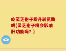 吃灵芝孢子粉升转氨酶吗(灵芝孢子粉会影响肝功能吗？)