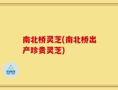 南北桥灵芝(南北桥出产珍贵灵芝)