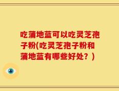 吃蒲地蓝可以吃灵芝孢子粉(吃灵芝孢子粉和蒲地蓝有哪些好处？)