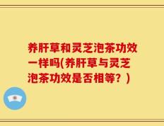 养肝草和灵芝泡茶功效一样吗(养肝草与灵芝泡茶功效是否相等？)