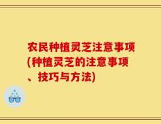 农民种植灵芝注意事项(种植灵芝的注意事项、技巧与方法)