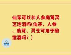 仙茅可以和人参鹿茸灵芝泡酒吗(仙茅、人参、鹿茸、灵芝可用于酿造酒吗？)