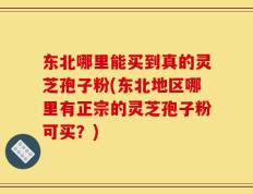 东北哪里能买到真的灵芝孢子粉(东北地区哪里有正宗的灵芝孢子粉可买？)