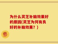 为什么灵芝补脑效果好的原因(灵芝为何有良好的补脑效果？)