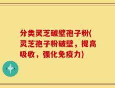 分类灵芝破壁孢子粉(灵芝孢子粉破壁，提高吸收，强化免疫力)