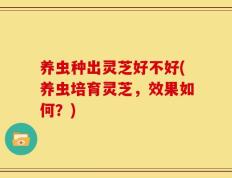 养虫种出灵芝好不好(养虫培育灵芝，效果如何？)