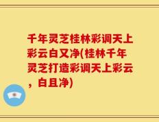 千年灵芝桂林彩调天上彩云白又净(桂林千年灵芝打造彩调天上彩云，白且净)