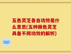 五色灵芝各自功效是什么意思(五种颜色灵芝具备不同功效的解析)