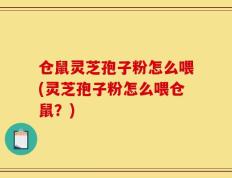 仓鼠灵芝孢子粉怎么喂(灵芝孢子粉怎么喂仓鼠？)