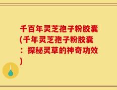 千百年灵芝孢子粉胶囊(千年灵芝孢子粉胶囊：探秘灵草的神奇功效)