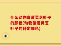 什么动物喜爱灵芝叶子的颜色(动物偏爱灵芝叶子的特定颜色)