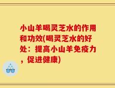 小山羊喝灵芝水的作用和功效(喝灵芝水的好处：提高小山羊免疫力，促进健康)