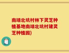 南靖北坑村林下灵芝种植基地南靖北坑村建灵芝种植园)
