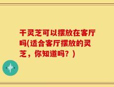 干灵芝可以摆放在客厅吗(适合客厅摆放的灵芝，你知道吗？)