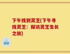 下午找到灵芝(下午寻找灵芝：探访灵芝生长之旅)