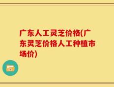 广东人工灵芝价格(广东灵芝价格人工种植市场价)