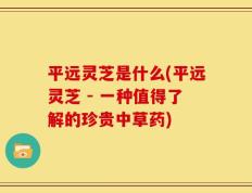 平远灵芝是什么(平远灵芝 - 一种值得了解的珍贵中草药)