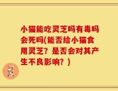 小猫能吃灵芝吗有毒吗会死吗(能否给小猫食用灵芝？是否会对其产生不良影响？)