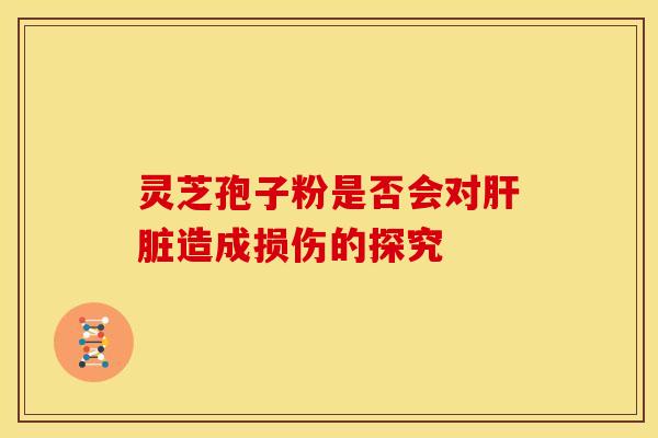 灵芝孢子粉是否会对肝脏造成损伤的探究