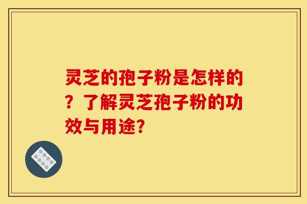 灵芝的孢子粉是怎样的？了解灵芝孢子粉的功效与用途？