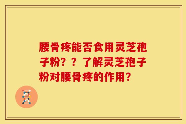 腰骨疼能否食用灵芝孢子粉？？了解灵芝孢子粉对腰骨疼的作用？