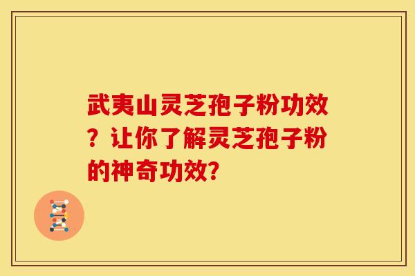 武夷山灵芝孢子粉功效？让你了解灵芝孢子粉的神奇功效？