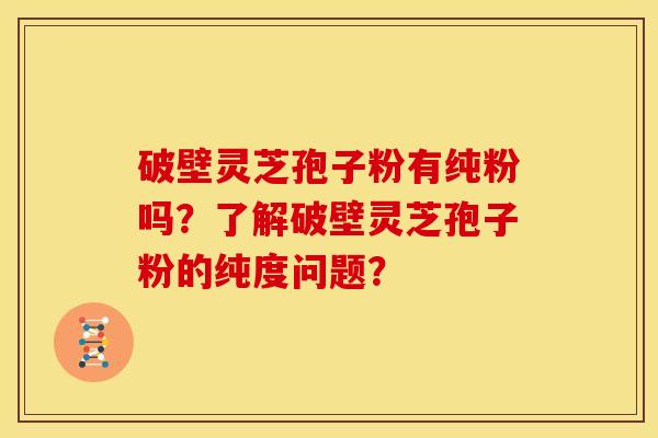 破壁灵芝孢子粉有纯粉吗？了解破壁灵芝孢子粉的纯度问题？