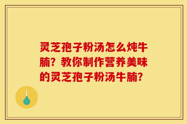 灵芝孢子粉汤怎么炖牛腩？教你制作营养美味的灵芝孢子粉汤牛腩？