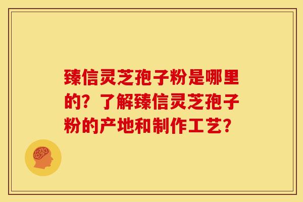 臻信灵芝孢子粉是哪里的?了解臻信灵芝孢子粉的产地和制作工艺?