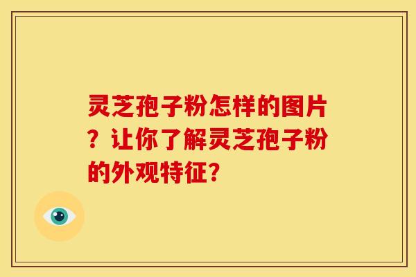 灵芝孢子粉怎样的图片?让你了解灵芝孢子粉的外观特征?