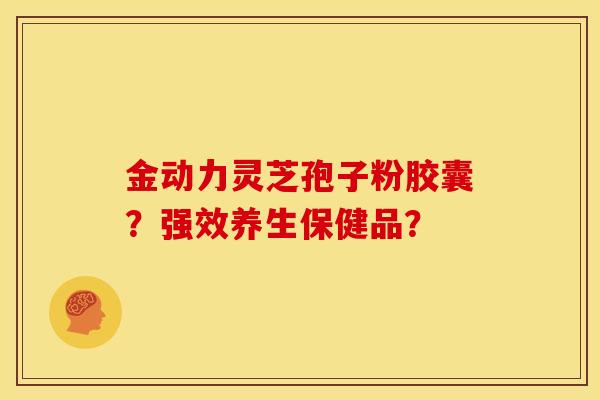 金动力灵芝孢子粉胶囊?强效养生保健品?