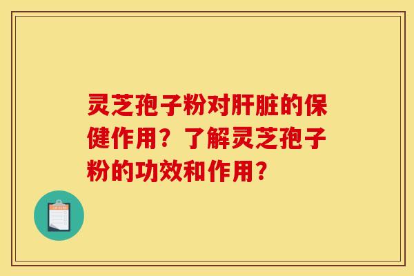 灵芝孢子粉对肝脏的保健作用?了解灵芝孢子粉的功效和作用?