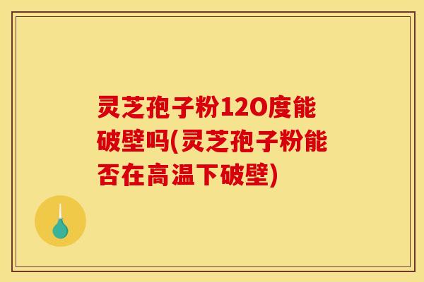 灵芝孢子粉12O度能破壁吗(灵芝孢子粉能否在高温下破壁)