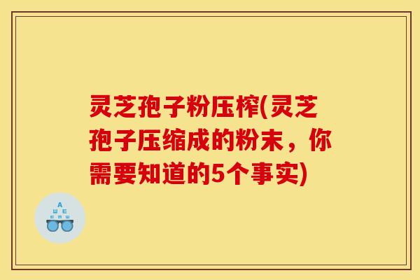 灵芝孢子粉压榨(灵芝孢子压缩成的粉末，你需要知道的5个事实)